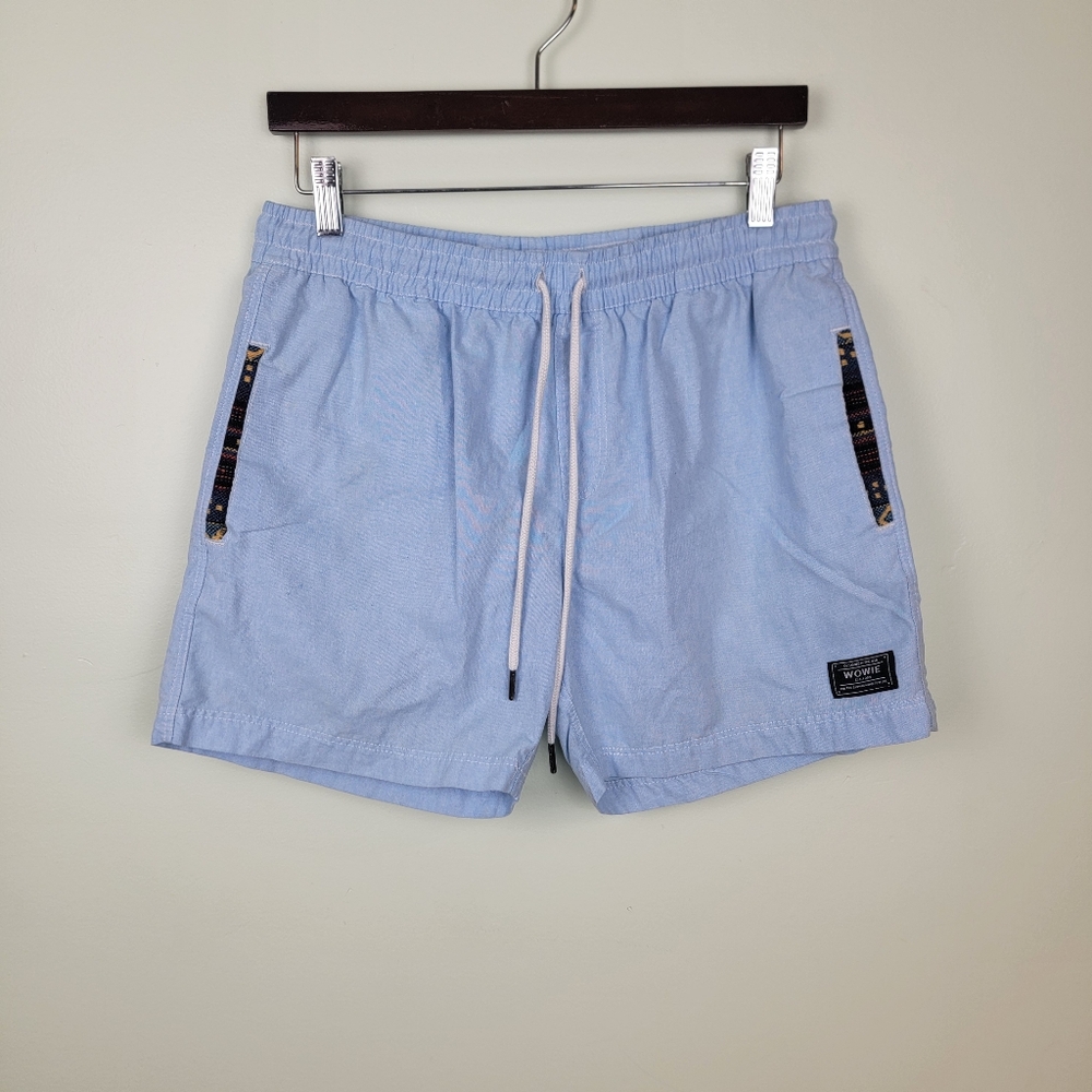 WOWIE Blue Aztec 5" Drawstring Shorts